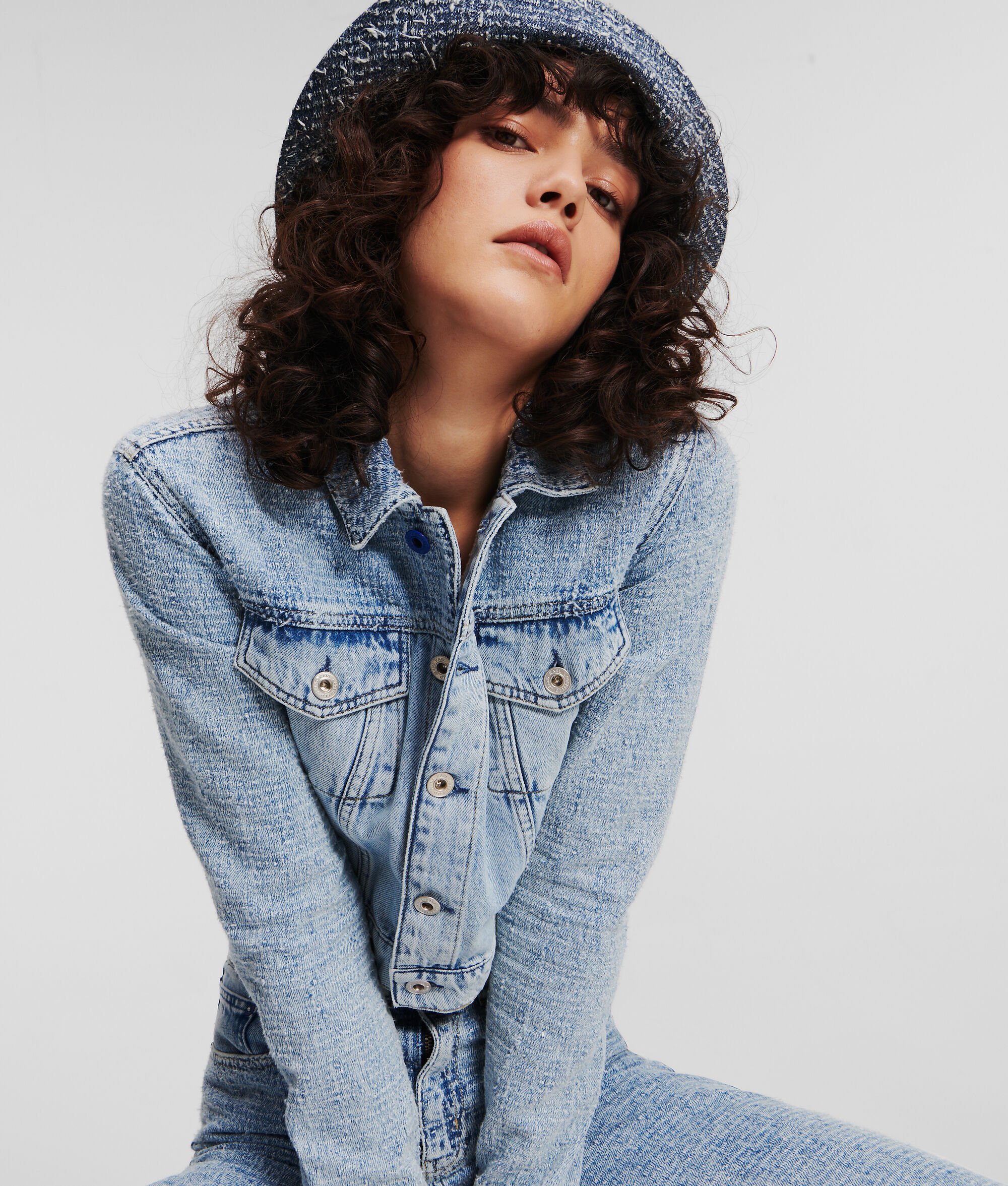 (image for) Eco-Conscious KLJ Bouclé Denim Jacket